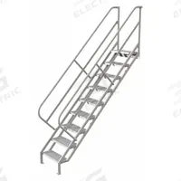 TRI-ARC Portable Stairs: 10.3 ft Overall Ht, Steel, 450 lb Load Capacity, Perforated, 9 Steps (MPN WISS109246). Key specifications — attr1050559: Gray; attr1050557: TRI-ARC.