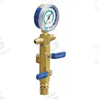 YELLOW JACKET Manifold Gauge: 2 Valves, 0 Hoses, Series SuperEvac, 2 1/2 in Gauge (MPN 93853). Key specifications — Product Type: Single Manifold Gauge; For Refrigerant Type: R-22; Brand: YELLOW JACKET; Gauge Boots: No; Sight Glass: No.
