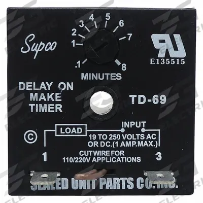 Supco Single Function Encapsulated Timing Relay: Surface Relay Mounting - Surface-Mounted Relays