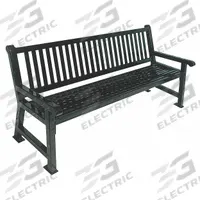 ULTRASITE Outdoor Bench: Savannah, 72 in Overall Lg, 36 1/8 in Overall Ht, Black, Black, Steel (MPN 922-S6-Black). Key specifications — Manufacturer Part Number: 922-S6-Black; Brand: ULTRASITE; Frame Color: Black; Product Type: Outdoor Bench; Seat Color: Black; Series: Savannah.