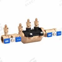 ZURN WILKINS Backflow Preventer: 350, 1 in Pipe Size, Flange x Flange, 12.25 in Overall Lg, Bronze (MPN 1-350FT). Key specifications — Shut-Off Valve Type: Ball Valve; Connection Type: Flange x Flange.
