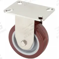 APPROVED VENDOR Plate Caster: Rigid, No Brake, Polyurethane, 4 in Wheel Dia., 1 1/2 in Wheel Wd (MPN 33H938). Key specifications — Brand: APPROVED VENDOR; Wheel/Tread Color: Red; Roll Up: Rigid.