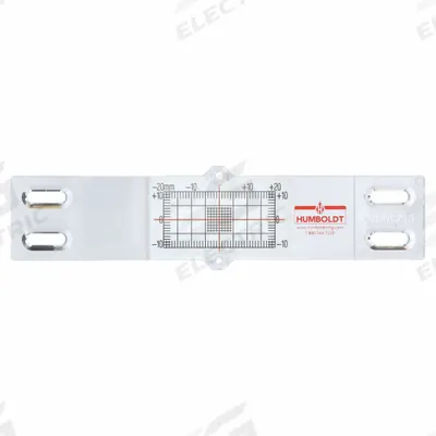 HUMBOLDT Concrete Crack Gauge: Crack Monitors, Clear, Black/Red, 0 mm Graduation Marks