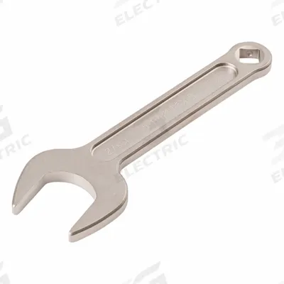 TEKTON Open End Wrench: Chromium Molybdenum Steel, Satin, 27 mm Head Size - Metric, Single End, Open End Wrenches