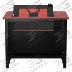 VERSADESK Computer Desk: Metal, Cherry, 0 Drawers, 36 in Overall Wd, 29 in Overall Ht, Black Frame (MPN RSD3630-BC). Key specifications — Desktop Material: Metal; Includes Modesty Panel: Yes; Kit Product Type: Computer Desk; Desktop Color: Cherry; Brand: VERSADESK; Frame Color: Black; Frame Material: Steel; Product Type: Computer Desk.