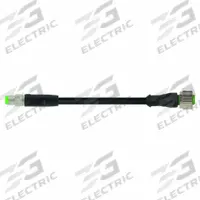 MURRELEKTRONIK Cordset: M8 Male Straight X M12 Female Straight, PVC, Black, 5 m Cable Lg (MPN 7000-88241-6100500). Key specifications — Cable Jacket Color: Black; IP Rating: IP67; Wire Size: 24 AWG; Brand: MURRELEKTRONIK.