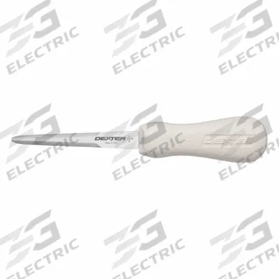 DEXTER RUSSELL Oyster Knife: Curved, 8 in Overall Lg, Steel Blade, Polypropylene Handle - Seafood Knives