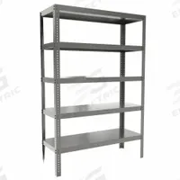 DURHAM MFG Metal Shelving: Standalone, Extra-Heavy-Duty, 48 in x 18 in, 72 in Overall Ht, 5 Shelves (MPN HDS-184872-95). Key specifications — Frame Material: Steel; Shelving Material: Steel; Assembled: Unassembled; Color: Gray; Brand: DURHAM MFG.