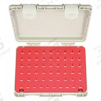 VERMONT GAGE Black Oxide-Coated Pin Gauge Set: Go (Plus), 0.006 in to 0.06 in - Go (Plus) Pin Gauge Sets - Black Oxide Finish