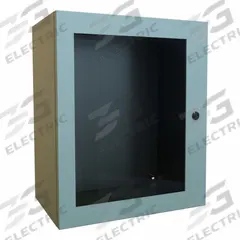 HAMMOND Electrical Enclosure: Steel, 24 in x 20 in x 12 in, NEMA 12/3R/4, Solid with Window Cover (MPN EN4SD242012WGY). Key specifications — Closure Method: 1/4-Turn Latch; Brand: HAMMOND; Knockouts: Not Included.