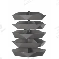 DURHAM MFG Revolving Storage Bin: 57 1/2 in x 44 in, 5 Levels, Scoop Bottom, 5 Bins per Level (MPN 1505-95). Key specifications — Includes: Hardware; Brand: DURHAM MFG.