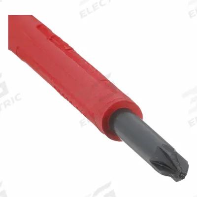 WIHA Insulated Pozidriv Screwdriver: Insulated SoftFinish, #0 Tip Size, 2 3/8 in Shank Lg - Pozidriv Screwdrivers