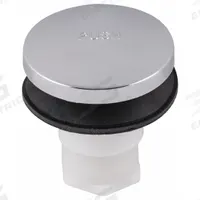 APPROVED VENDOR Drain Stopper: Plastic, Chrome-Plated, Toe Touch (MPN 35227). Key specifications — Color: Silver; Material: Plastic.