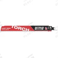 MILWAUKEE Reciprocating Saw Blade: 7 Teeth per Inch, 9 in Blade Lg, 0.05 in Blade Thick, Carbide (MPN 48-00-5262). Key specifications — attr1109198: 7; attr1109200: Rigid for Straight Cuts; attr1109201: Straight; attr1109209: MILWAUKEE.