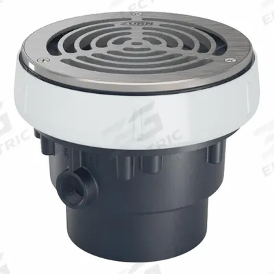 ZURN Floor Drain: 8 1/4 in Overall Dia, 6 in Grate Size, 4 in Nominal Pipe Size - Height Adjustable Floor Drains