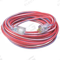 SOUTHWIRE Extension Cord: Outdoor Use, 50 ft Lg, Outlet, 5-15P, 12/3, SJTW, Blue/Red/White, 125V AC (MPN 2548SWUSA1). Key specifications — Brand: SOUTHWIRE; Temperature Rating: -40° to 140°F; NEMA Plug Configuration: 5-15P.
