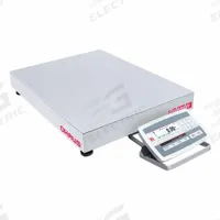 OHAUS Industrial Bench Scale: 18 in x 24 in, IP67/IP68, Front-Mounted, 250 lb Wt Capacity - Imperial (MPN D52XW125RTX5). Key specifications — attr1341383: 2 In/4 Out Discrete I/O; attr1341384: 0.01 lb/5 g; attr1341400: OHAUS; attr1383935: Stainless Steel.