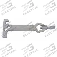 EMI Rescue Tool: 13 7/8 in L x 5 1/4 in W x 1 1/4 in H, Material Steel, Reusable, Silver (MPN 511). Key specifications — Brand: EMI; Color: Silver; Includes: Gas Shut-Off Tool; Disposability: Reusable; Product Type: Rescue Tool; Material: Steel.