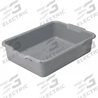 VOLLRATH Drain Tub: Gray, 5 in Overall Ht, 15 in Overall Wd, 20 in Overall Lg, Plastic (MPN 52617). Key specifications — Color: Gray; Product Type: Drain Box; Brand: VOLLRATH; Material: Plastic; NSF Certified: No.