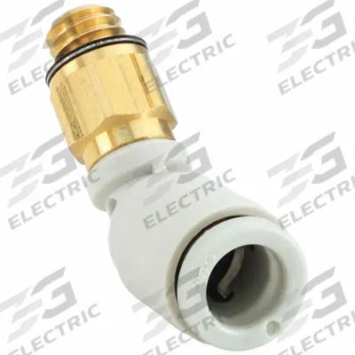 SMC Push-Fit Elbow Fitting: 6 mm OD x 6 mm OD Size, Push-to-Connect x Metric - Polybutylene & Brass Tube Fittings