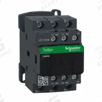 SCHNEIDER IEC Magnetic Contactor: Non-Reversing, 3 Poles, 3NO Contacts, 18 A, 110V AC Coil (MPN LC1D18F7). Key specifications — Brand: SCHNEIDER; Integrated Surge Suppression: No.