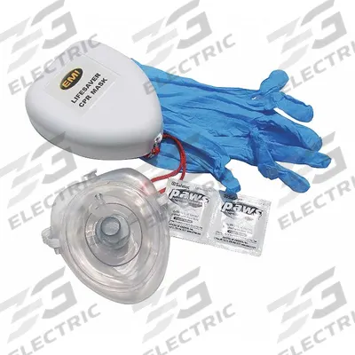 EMI Mask: 1 People Served, Adult/Child/Infant, Reusable - CPR Mask Kits