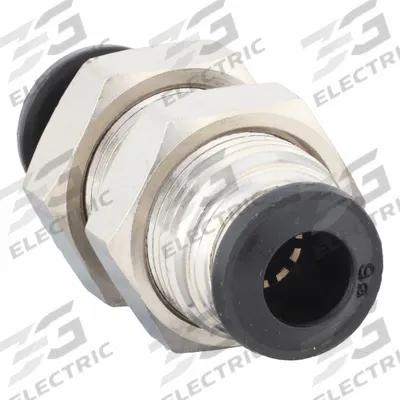 AIGNEP USA Push-Fit Union Fitting: 5 mm OD x 5 mm OD Size, Push-to-Connect x Push-to-Connect - Nickel-Plated Brass Tube Fittings