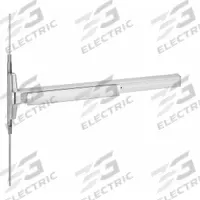 VON DUPRIN Concealed Vertical Rod: 3 ft Max Door Wd, Chrome (MPN 3347A-TL 3 26D). Key specifications — Product Type: Exit Device; Brand: VON DUPRIN; Exit Device Type: Concealed Vertical Rod; Outside Trim Type: Lever; Exit Bar Style: Touchbar; ADA Compliant: Yes.