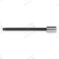 PROTO Socket Bit: 3/8 in Drive Size, Ball Hex Tip, 1/4 in Tip Size, 6 3/32 in Overall Lg, SAE (MPN J4908BD). Key specifications — attr1204765: Fixed Insert; attr1204767: PROTO.