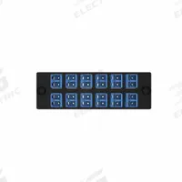 PANDUIT Fiber Optic Adapter Panel: Single Mode, OS2, 12 Fiber Ports, LC, UPC, Duplex, Blue, Opticom (MPN FAP12WBUDLCZ). Key specifications — Brand: PANDUIT; Connector Type: LC; Port Configuration: Duplex; Color: Blue; Contact Type Finish: UPC.