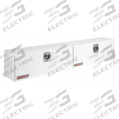 WEATHER GUARD Topside Truck Box: Topside Truck Box, Double Drop-Down Doors Lid, D-Handle, Aluminum (MPN 391-3-02). Key specifications — Brand: WEATHER GUARD; Color: White; Lock Type: Keyed.