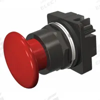 SIEMENS Mushroom Head Push Button: 30 mm, Non-Metallic, Momentary (MPN 52BM9W2). Key specifications — Action: Momentary; Brand: SIEMENS; Series: 52; Push Button Material Type: Non-Metallic.