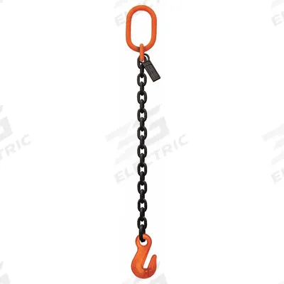 STREN-FLEX Chain Sling: 9/32 in Chain Trade Size, 100 Chain Grade, Grab Hook, Alloy Steel - Grade-100 Single-Leg Chain Slings