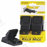 TOMCAT Mouse Trap: Snap Trap, 2 1/4 in Overall Ht, 1 3/4 in Overall Wd, Plastic, 2 PK (MPN 33536). Key specifications — Material: Plastic; Brand: TOMCAT.