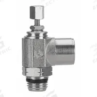 AIGNEP USA Universal Flow Control: Elbow Fitting, Knob, 1/8 in Valve Body Size, 1/8 in Tube (MPN 88977-02-02). Key specifications — attr947203: Stainless Steel; attr947205: AIGNEP USA.