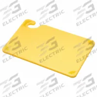 SAN JAMAR Cutting Board: 9 in Overall Lg, 6 in Overall Wd, Yellow, Co-Polymer, NSF Certified (MPN CBG6938YL). Key specifications — Color: Yellow; Brand: SAN JAMAR; Material: Co-Polymer; NSF Certified: Yes.