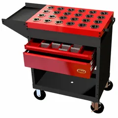 HUOT Tool Holder Cart: For BT40/CAT40/NMTB40 Taper, 24 Compartments (MPN 13640). Key specifications — attr1032789: HUOT; attr1033924: 13640; attr1070348: 24.