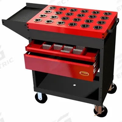HUOT Tool Holder Cart: For BT40/CAT40/NMTB40 Taper - CNC Toolholder Carts with Drawers