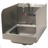 SPACE-SAVER Hand Sink: 1 Stations, 5 in Bowl Dp, 9 in Bowl Lg, 9 in Bowl Wd, Faucet Included, 20 ga (MPN 7-PS-56). Key specifications — Includes Side Splash: Side Splash Included; Brand: SPACE-SAVER.