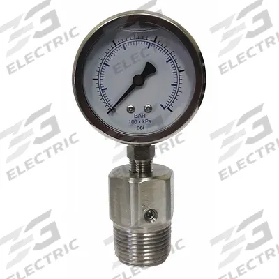 KODIAK Pressure Gauge with Diaphragm Seal: 0 psi to 600 psi, KC301/DSM35FLUSH - Dial Pressure Gauges with 316 SS Male-Threaded Mini-Seal