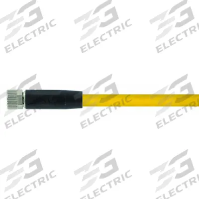 MURRELEKTRONIK Cordset: M8 Female Straight X Bare Wire, 3 Pins, Yellow, PVC, 1.5 m Cable Lg - Single-Ended Cordsets with PVC Jacket for Flexing Applications
