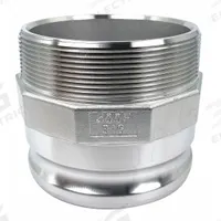 Cam and Groove Adapter: 5 in Coupling Size, 5"-8 Thread Size, 75 psi Max. Working Pressure @ 70 F (MPN PLE124). Key specifications — Thread Size: 5"-8; Fitting Type: MNPT; Includes Locking Arm: No; Body Material: 316 Stainless Steel; Brand: APPROVED VENDOR.