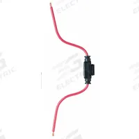 BUSSMANN In-Line Fuse Holder: Non-Rejection Block Style, 1 Pole, 32 V DC Rating, Wire Leads (MPN HHM). Key specifications — Compatible Fuse Series: ATM; Brand: BUSSMANN.