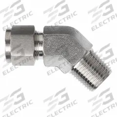 BRENNAN INDUSTRIES Compression Fitting Elbow: 3/8 in OD x 1/4 in Pipe Fitting Size, Stainless Steel (MPN NS2503-06-04-SS). Key specifications — Series: NS2503; Compatible Fitting Brands: Parker CPI; Brand: BRENNAN INDUSTRIES.