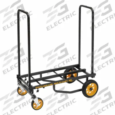 ROCK N ROLLER Convertible Hand Truck: 500 lb as Hand Truck, Dual-Loop, Black/Yellow - Extra-Versatile 4-Position Steel Convertible Hand Trucks with Extendable Frame