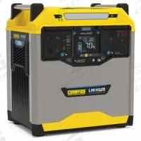 CHAMPION POWER EQUIPMENT Portable and Inverter Generator: 1,600 W Rated Watt, 3,200 W Surge Watt (MPN 100593). Key specifications — Parallel Configuration Capable: Yes; Includes: AC Charge Cable; Includes Wireless Charging: No.