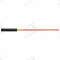 CHAINFLEX Motor Cable: 1 AWG, 1 Conductors, Order by the Foot, TPR Jacket, 1,000 V (MPN CFPE-500-01). Key specifications — Conductor Configuration: Single; Minimum Bend Radius Factor - Fixed: 4 x OD; Minimum Bend Radius Factor - Flexible: 6 x OD; Includes Ground: Yes; Minimum Bend Radius Factor - E-Chain: 7.5 x OD; Resistance Properties: Oil and Grease Resistant; Standards: IEC 60332-1-2; Product Type: Motor Cable.