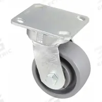 APPROVED VENDOR Plate Caster: Antimicrobial/Corrosion-Resistant, Swivel, Nylon, 4 in Wheel Dia, Ball (MPN CDP-G-38). Key specifications — Wheel/Tread Color: Gray; Brand: APPROVED VENDOR; Roll Up: Swivel.