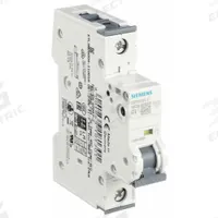 SIEMENS IEC Supplementary Protector: 1 A Amps, 72V DC, 10kA at 230/400V AC, Screw Clamp, 5SY4, C (MPN 5SY41017). Key specifications — Brand: SIEMENS; Terminal Connection: Screw Clamp; DC Voltage Rating: 72V DC; Max. AIR Rating: 10kA at 230/400V AC; Series: 5SY4; AC Voltage Rating: 230/400V AC; Curve Type: C.