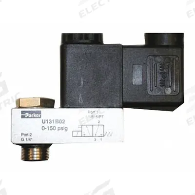 PARKER Air Pilot Valve: 120/110V AC, U131B01NDAF - Plumbing